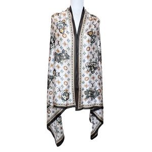 Louis Vuitton Silk Street Monogram Graffiti Since 1854 Scarf Shawl NWT